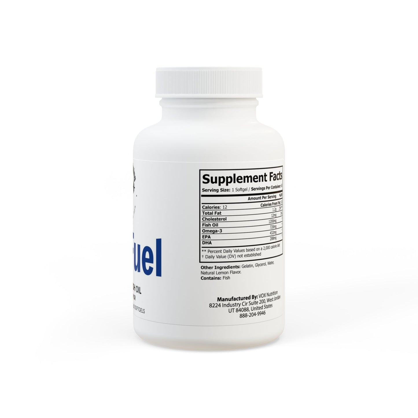 Omega 3 Fish Oil Supplement (60 Softgels)